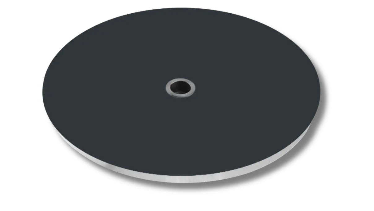Leather disc, 180 mm diameter with 6 mm natural leather