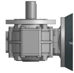 Horizontal gear angle for the satin finishing system