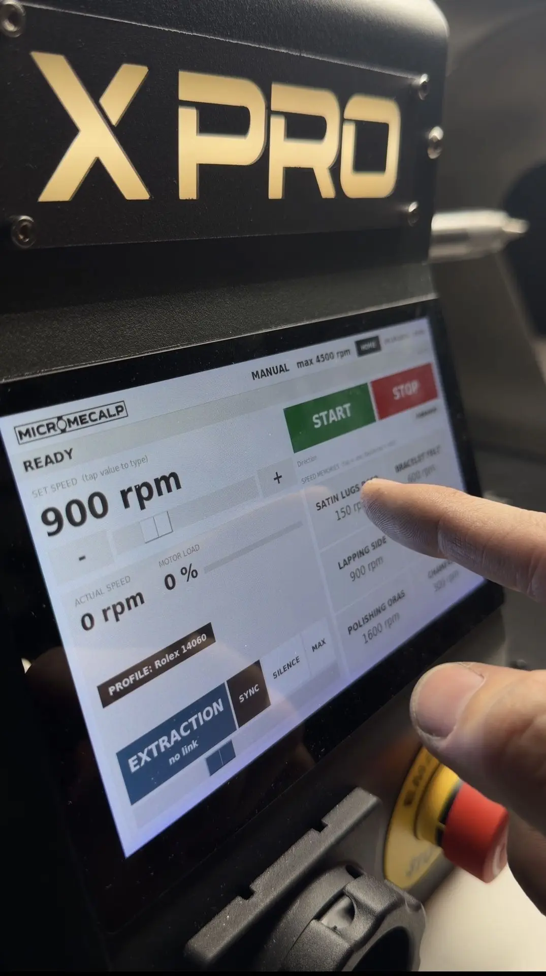 XPRO Touch control screen