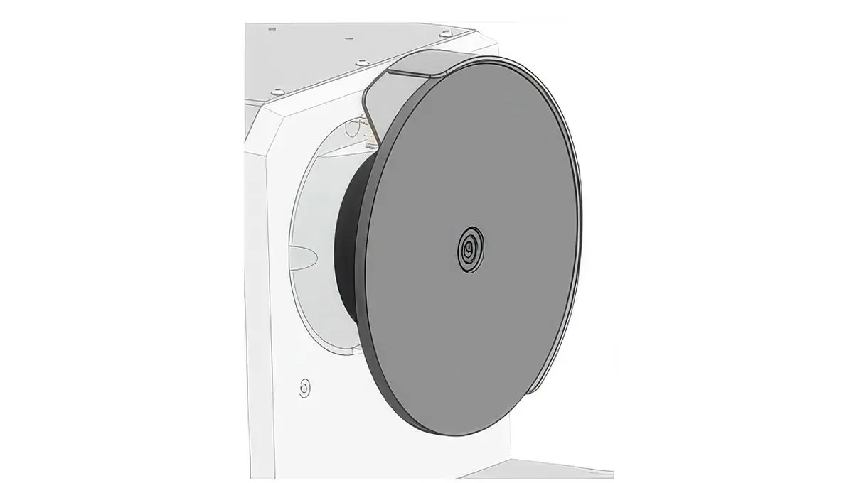 Stainless steel lapping disc, 240 mm diameter, with cover