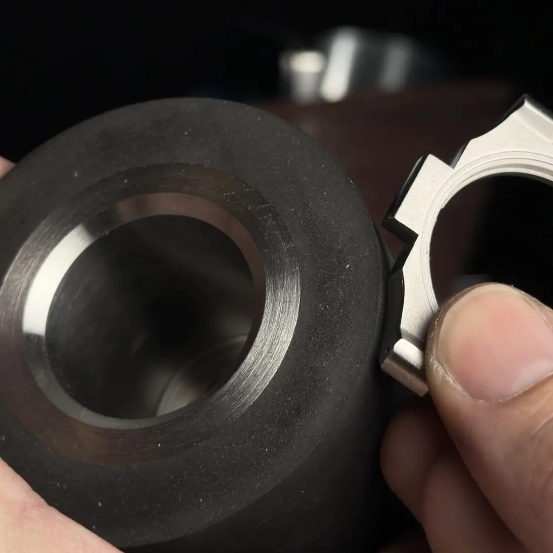 BELT MASTER fitted with a special wheel for a specific finishing job