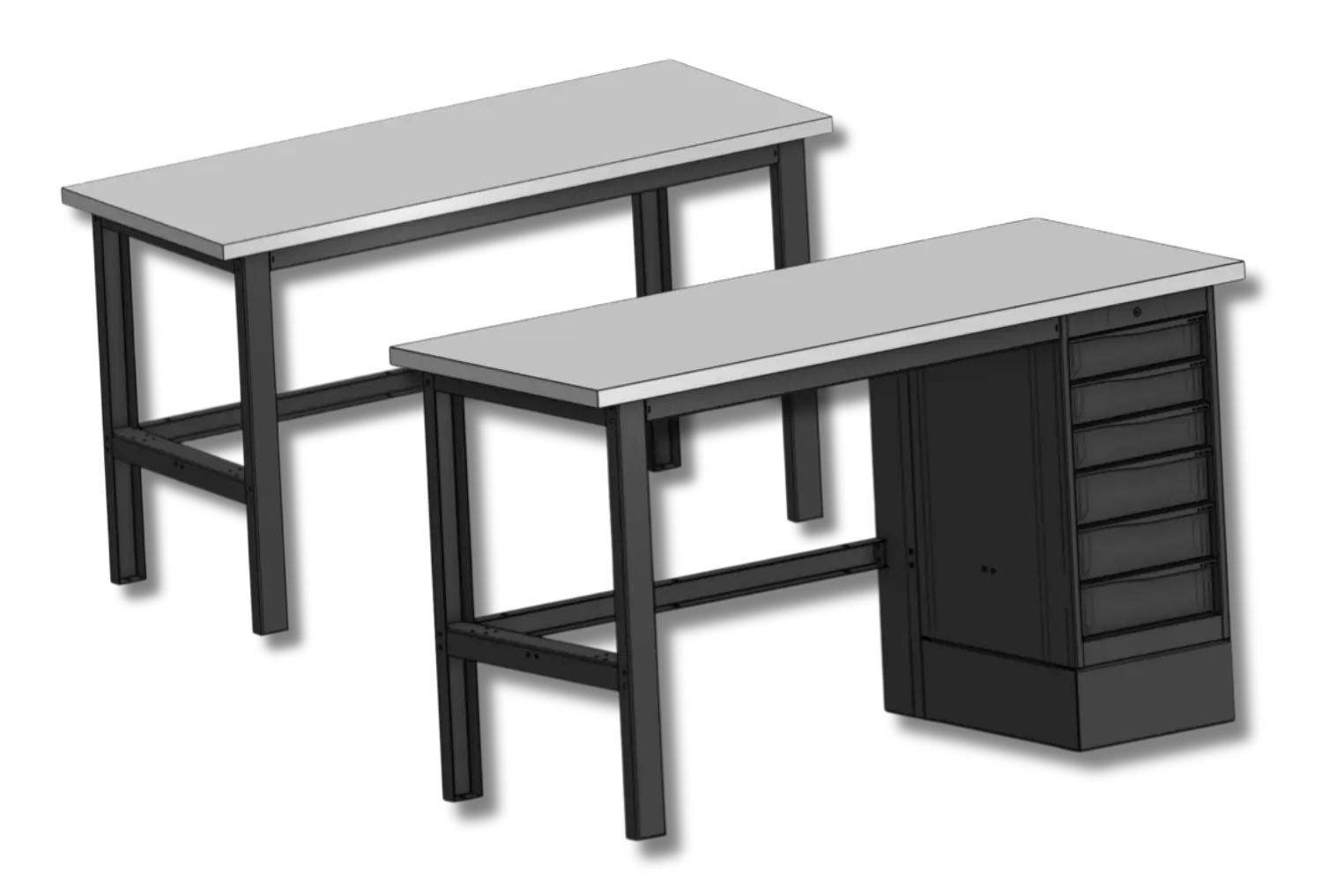 MICROMECALP heavy steel polishing workbenches