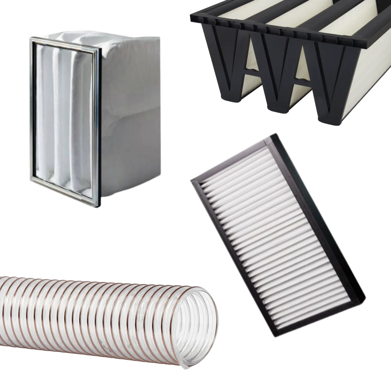 Replacement filters and hoses for polishing dust extraction